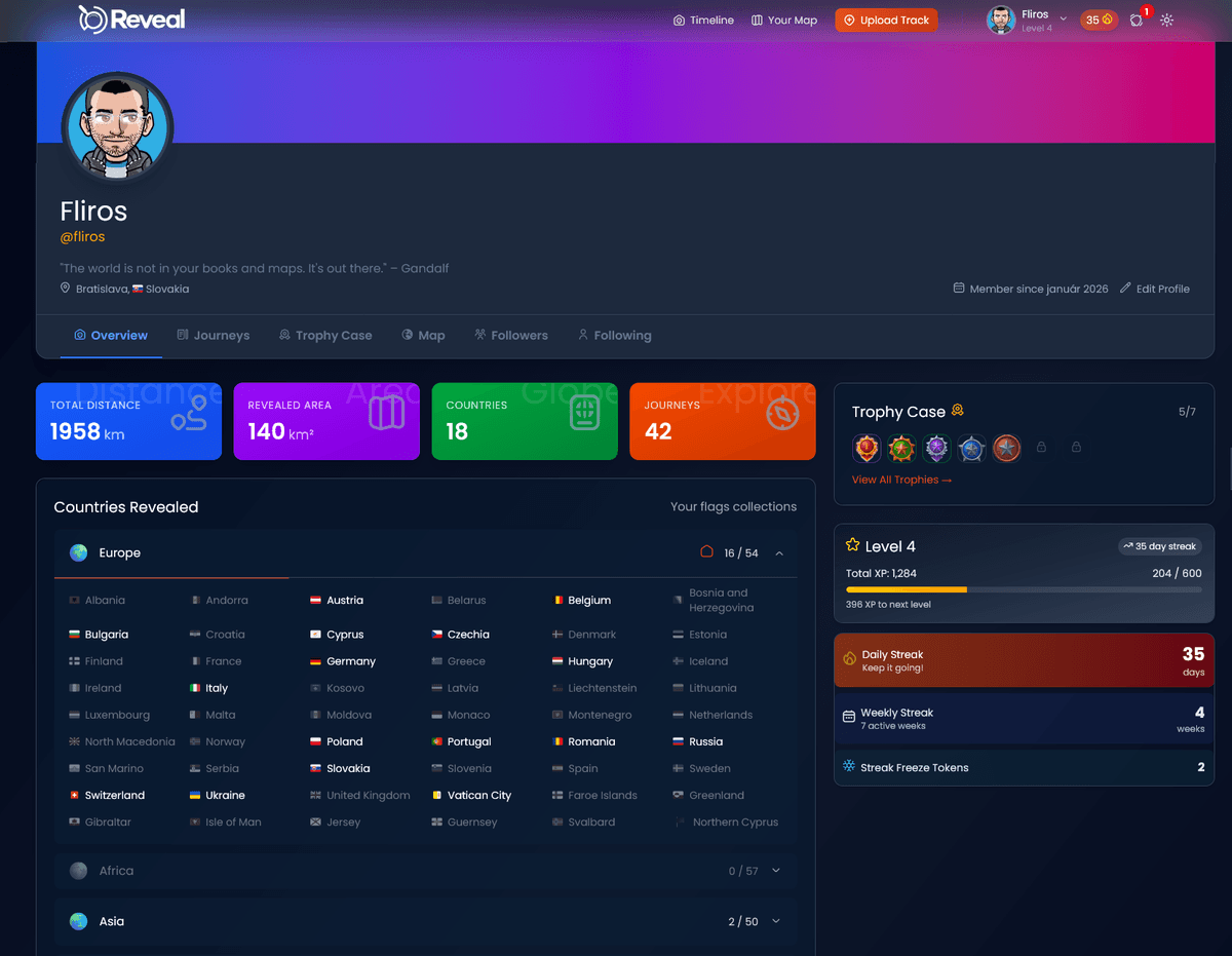 GPX Track Upload Interface