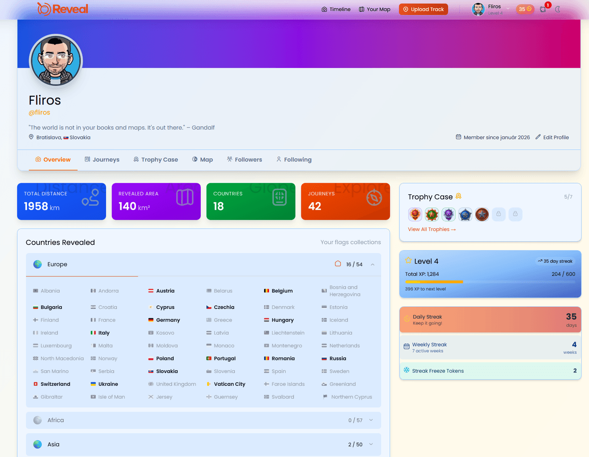 GPX Track Upload Interface
