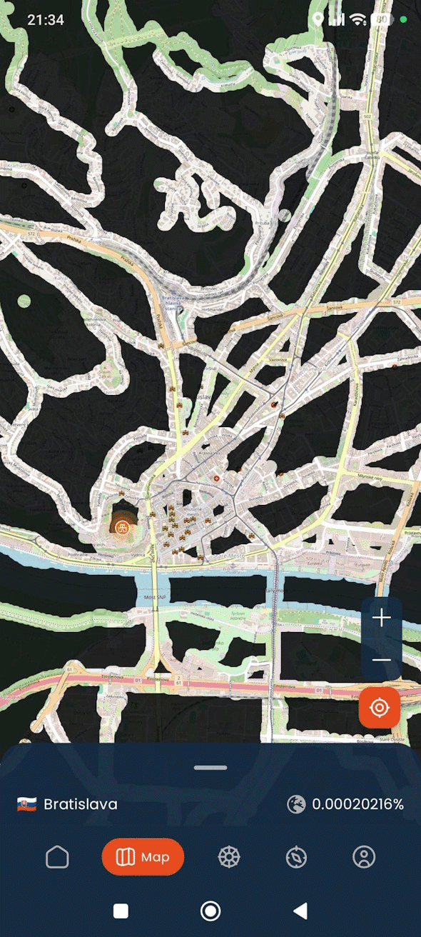 Reveal Android app — live fog-of-war map
